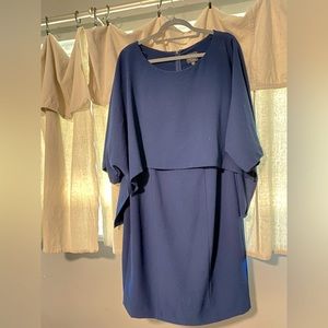 Adrianna Papell Sz 16W Navy Dress